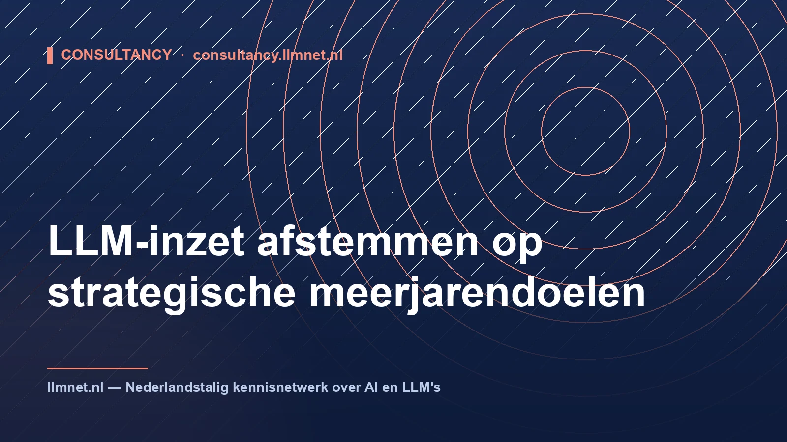 LLM-inzet afstemmen op strategische meerjarendoelen