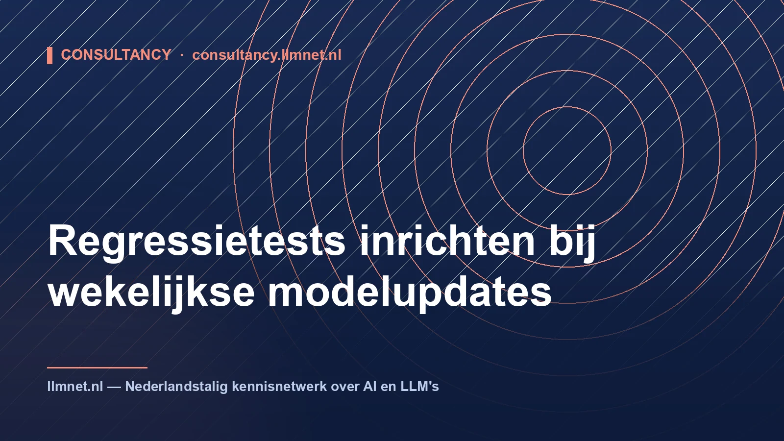Regressietests bij Modelupdates
